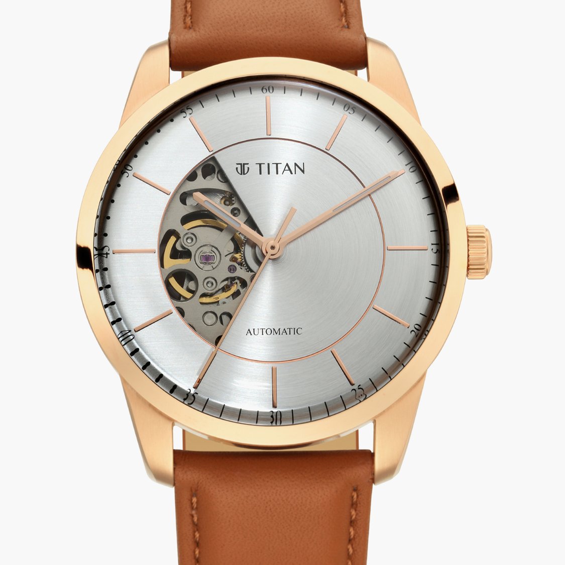 TITAN Automatics Men Leather Automatic Watch - NS90126WL01