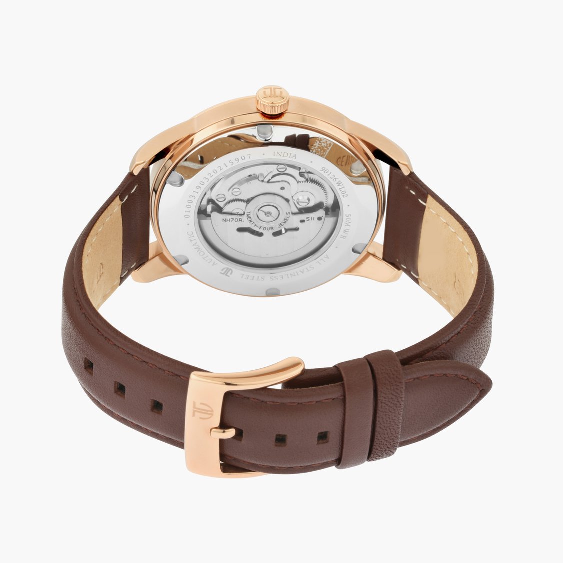 TITAN Men Leather Automatic Watch - NS90126WL02