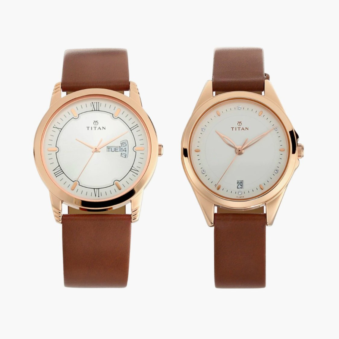 Buy TITAN Bandhan Couple Analog Watch Set NS17742565WL01P from