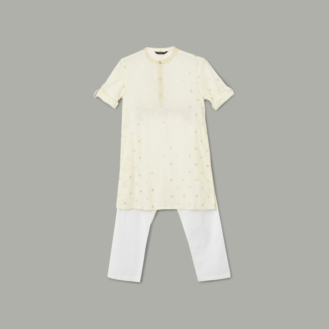MELANGE Foil Print Kurta Set