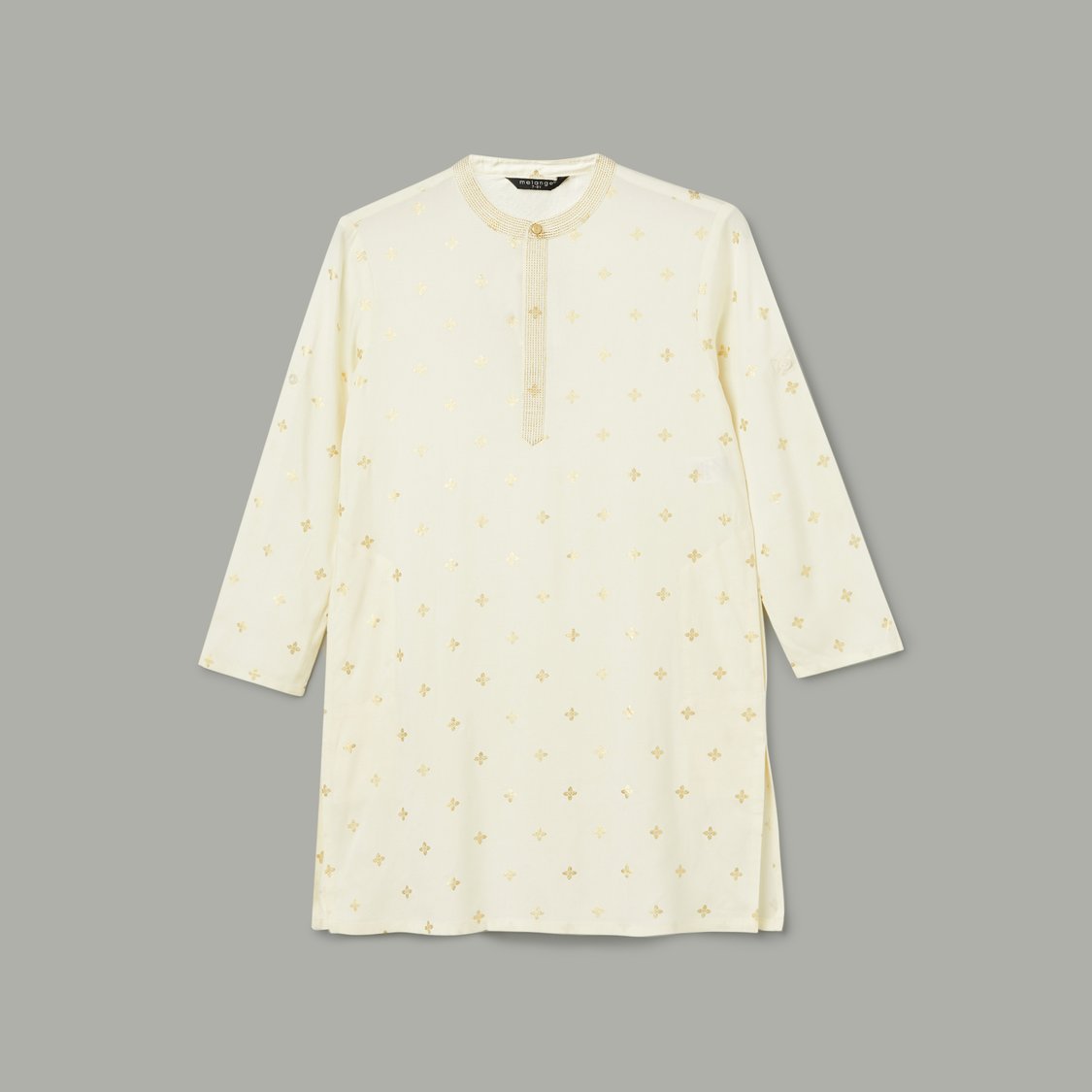 MELANGE Foil Print Kurta Set
