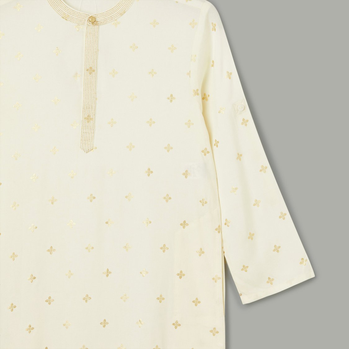 MELANGE Foil Print Kurta Set