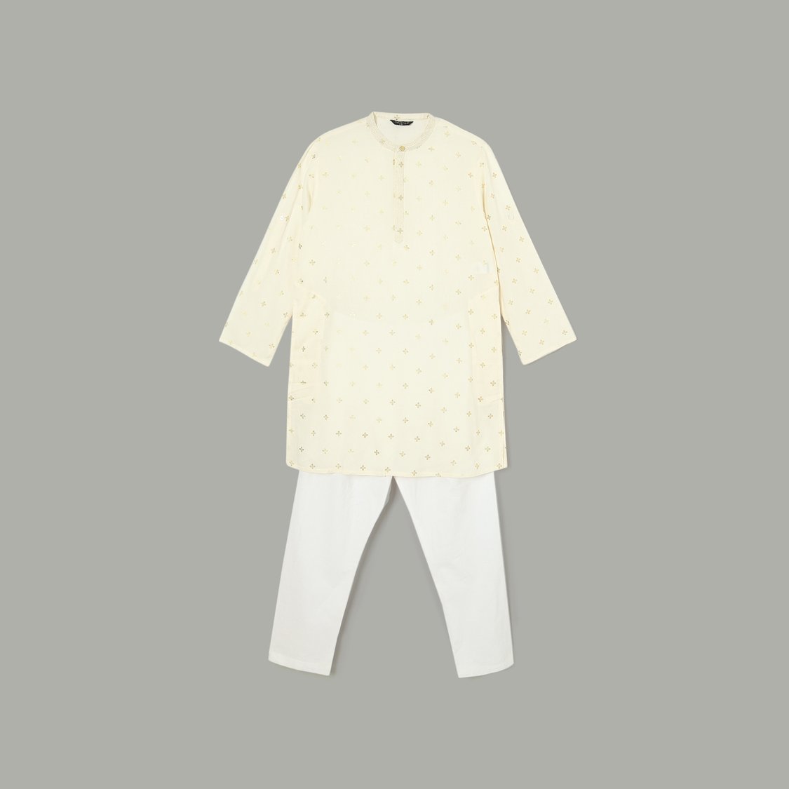 MELANGE Foil Print Kurta Set