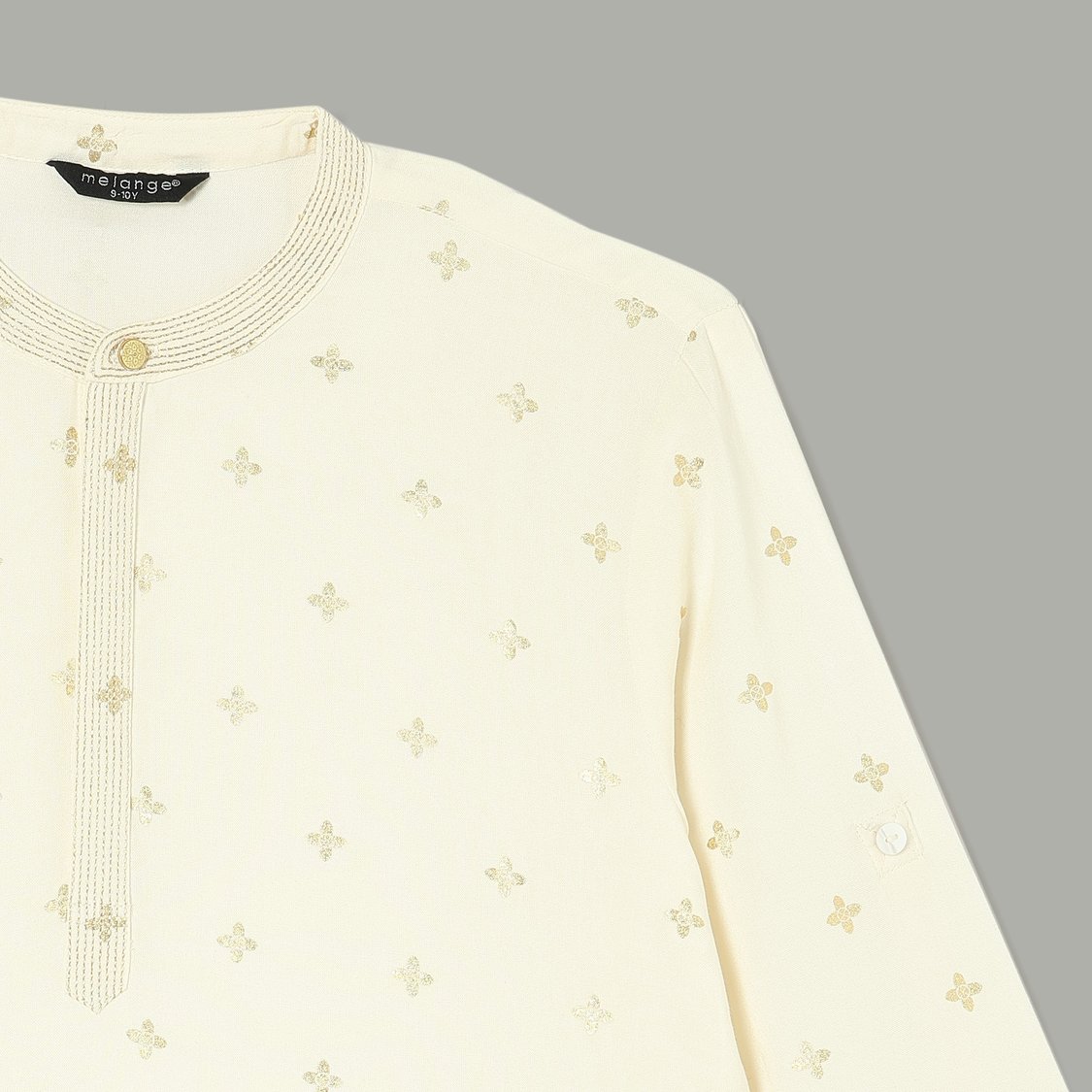 MELANGE Foil Print Kurta Set