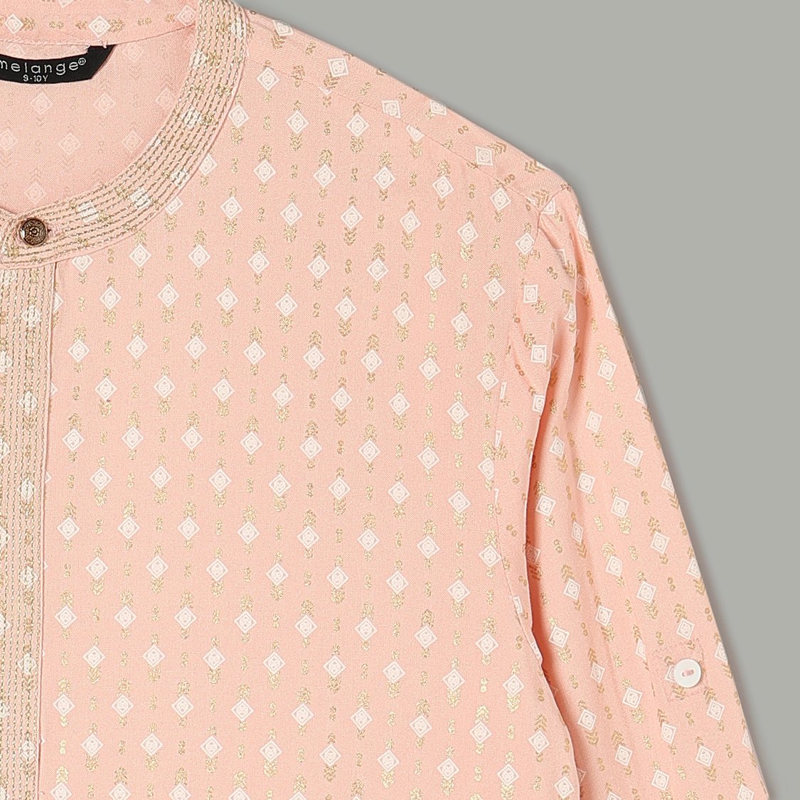 MELANGE Geometric Print Kurta Set