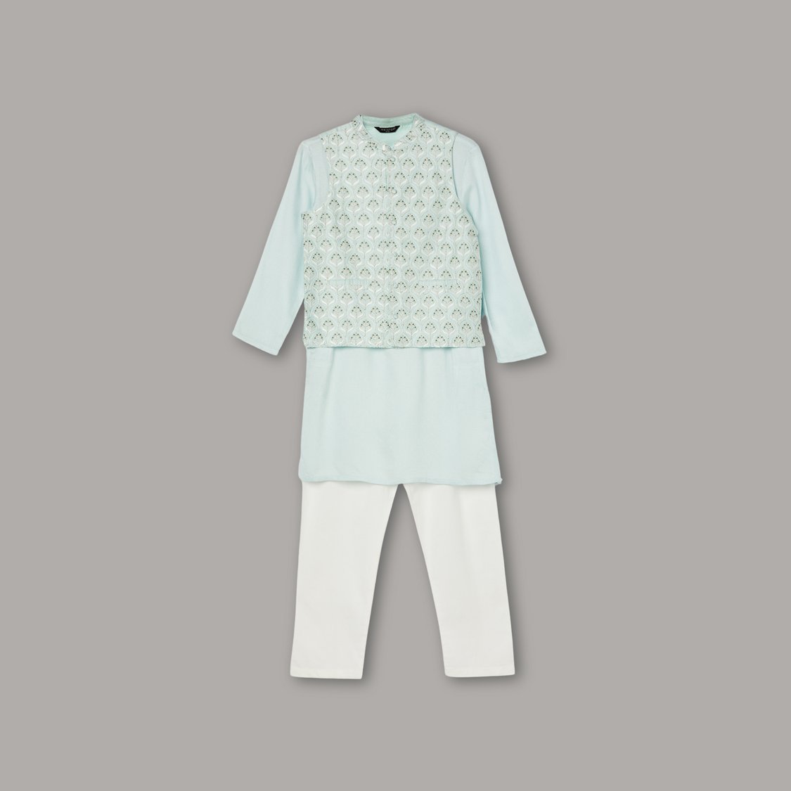 MELANGE Embroidered Straight Kurta Set