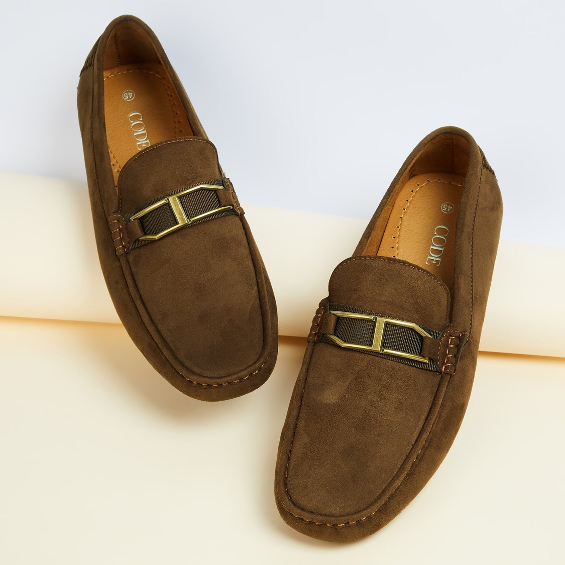 CODE Men Solid Slip-on Formal Loafers