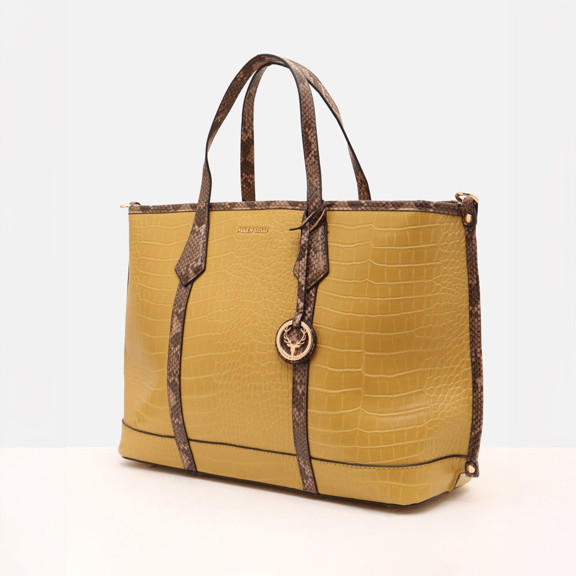 Buy ALLEN SOLLY Women Croc-Textured Laptop Bag from Allen Solly at