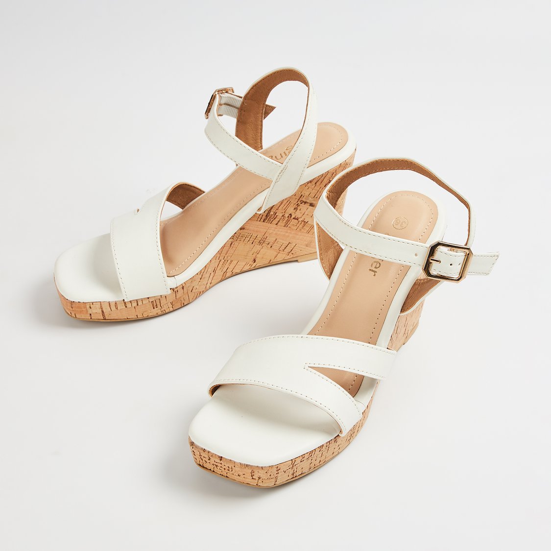 GINGER Solid Ankle Loop Wedges