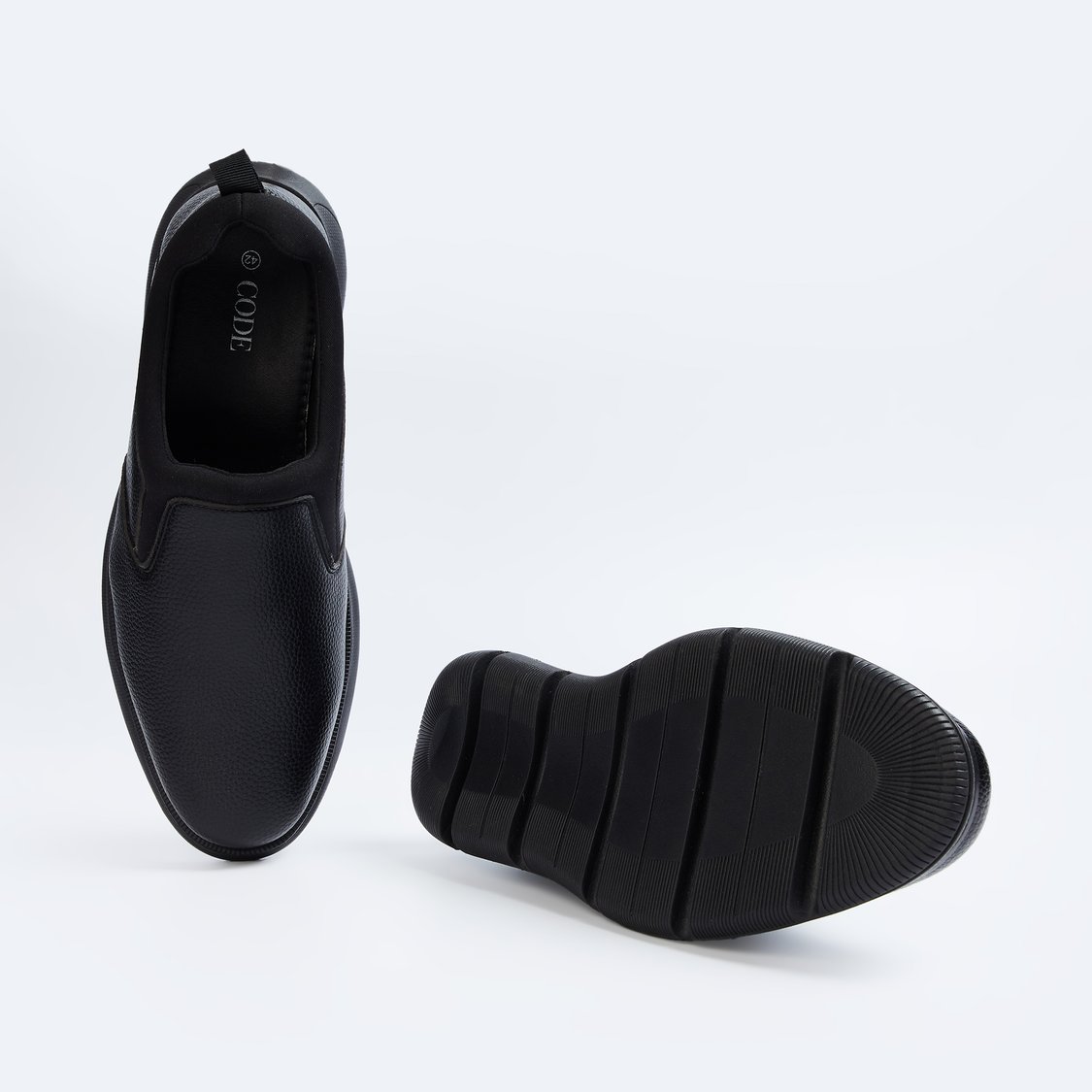 CODE Men Textured Slip-On Shoes
