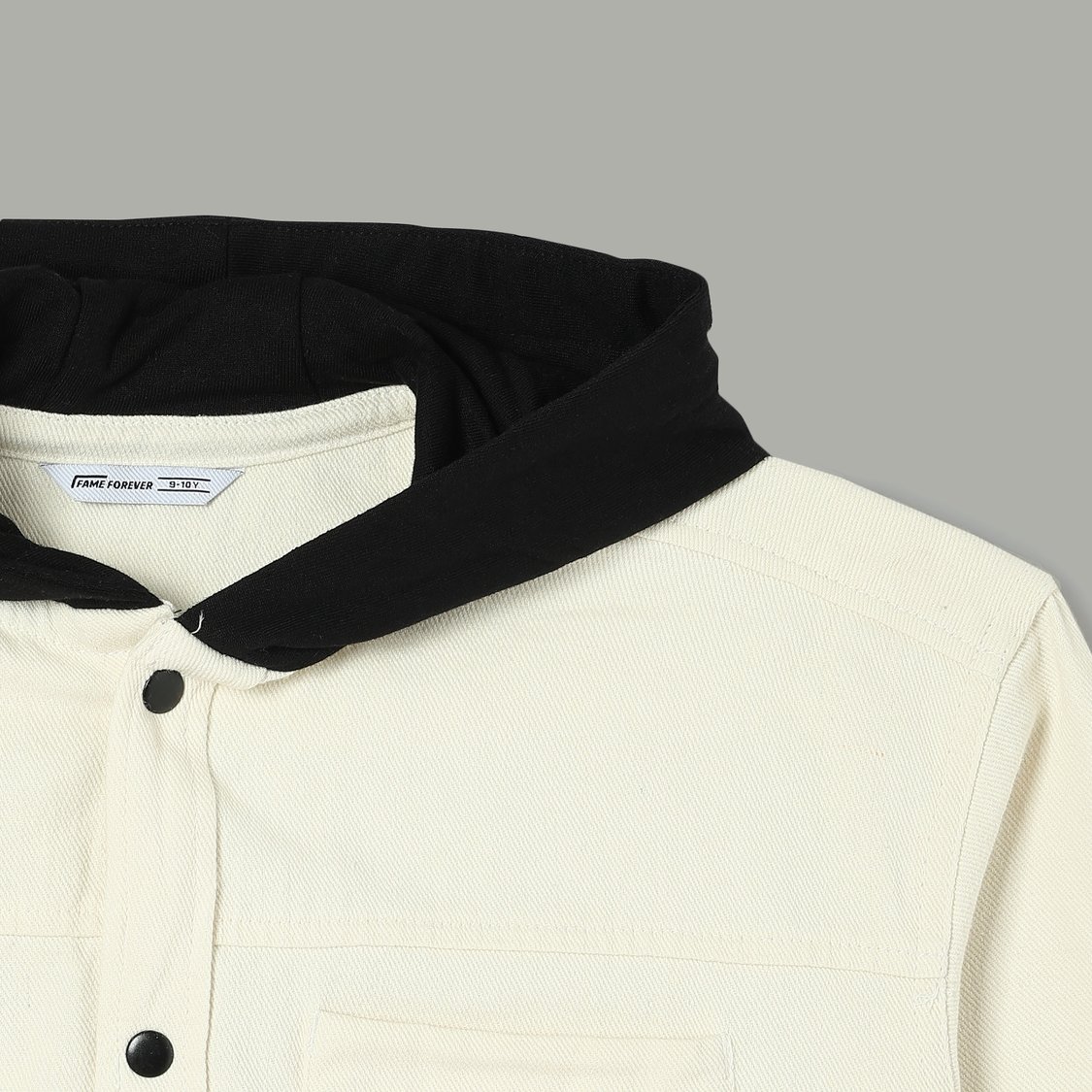 FAME FOREVER Buttoned Comfort Fit Hooded Jacket