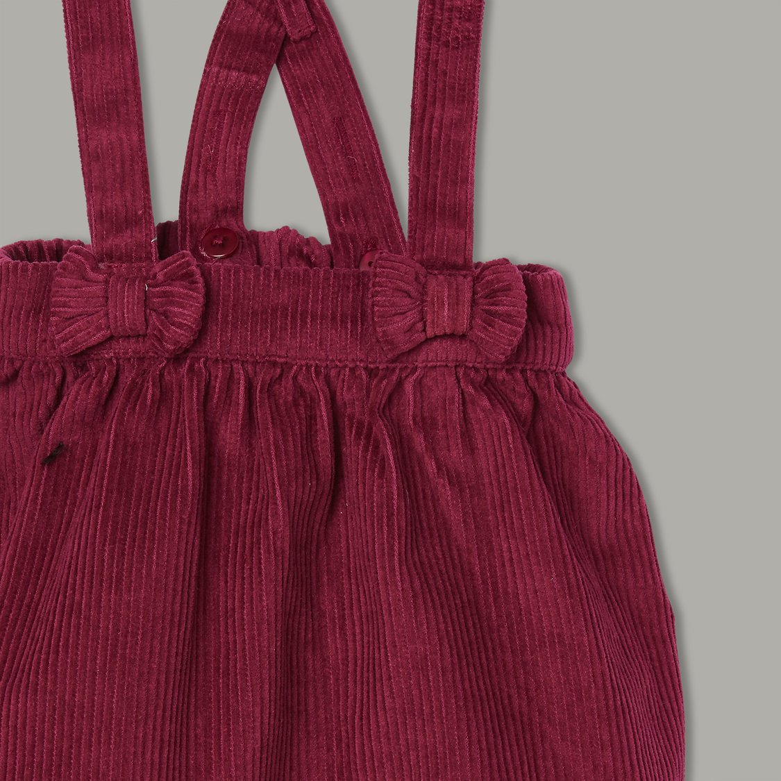 JUNIORS Corduroy Suspender Skirt with Top