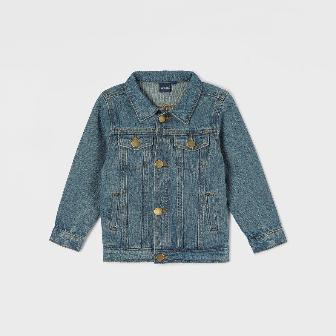 JUNIORS Washed Denim Jacket
