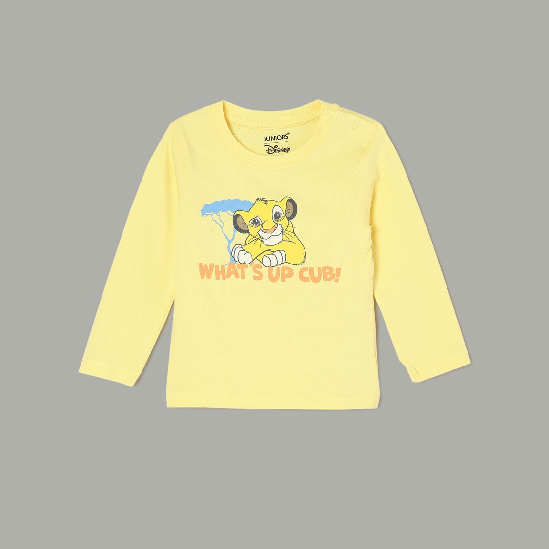 JUNIOR BABY Simba Print Full Sleeve T-shirt - Pack of 2