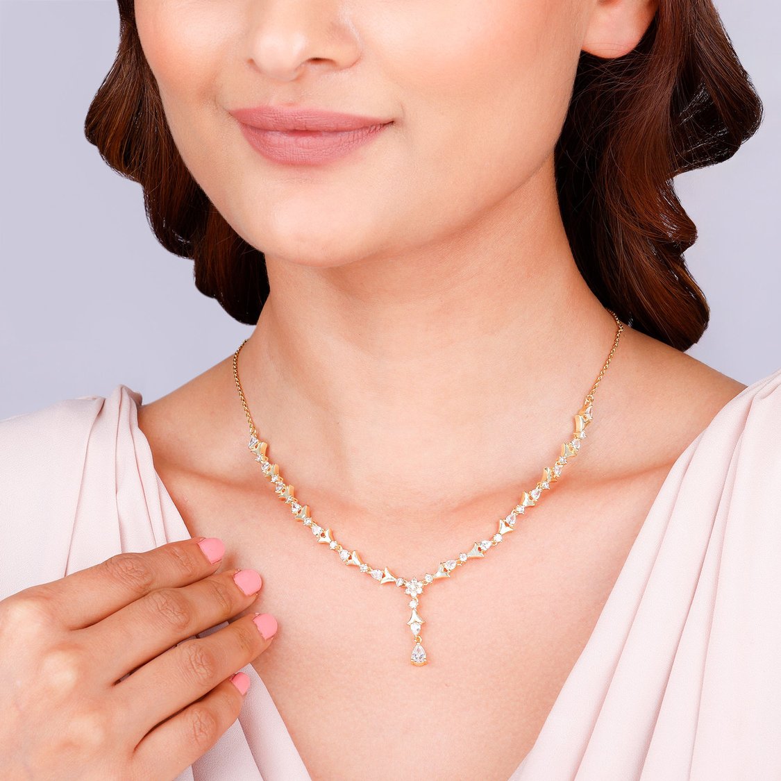 Buy GIVA Sterling Silver Glinting Joy Zircon Pendant from Giva at