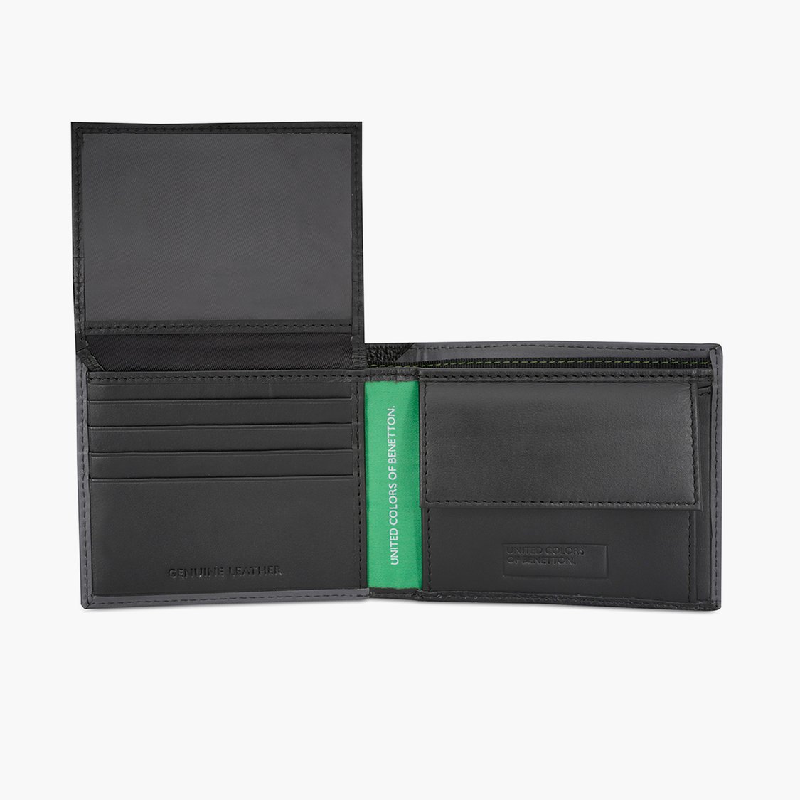 UNITED COLORS OF BENETTON Leather Bi-Fold Wallet