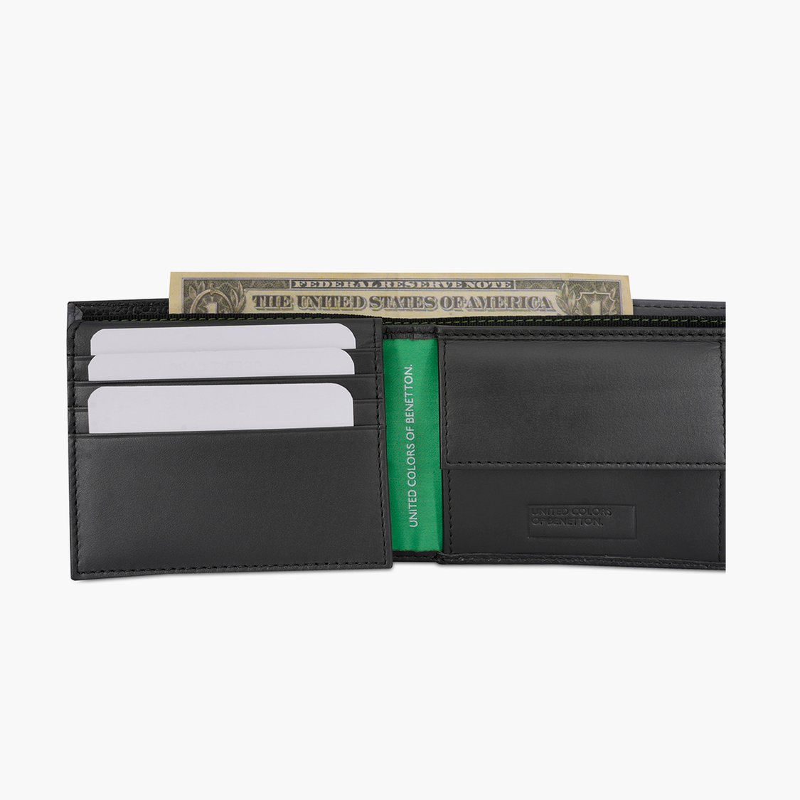 UNITED COLORS OF BENETTON Leather Bi-Fold Wallet