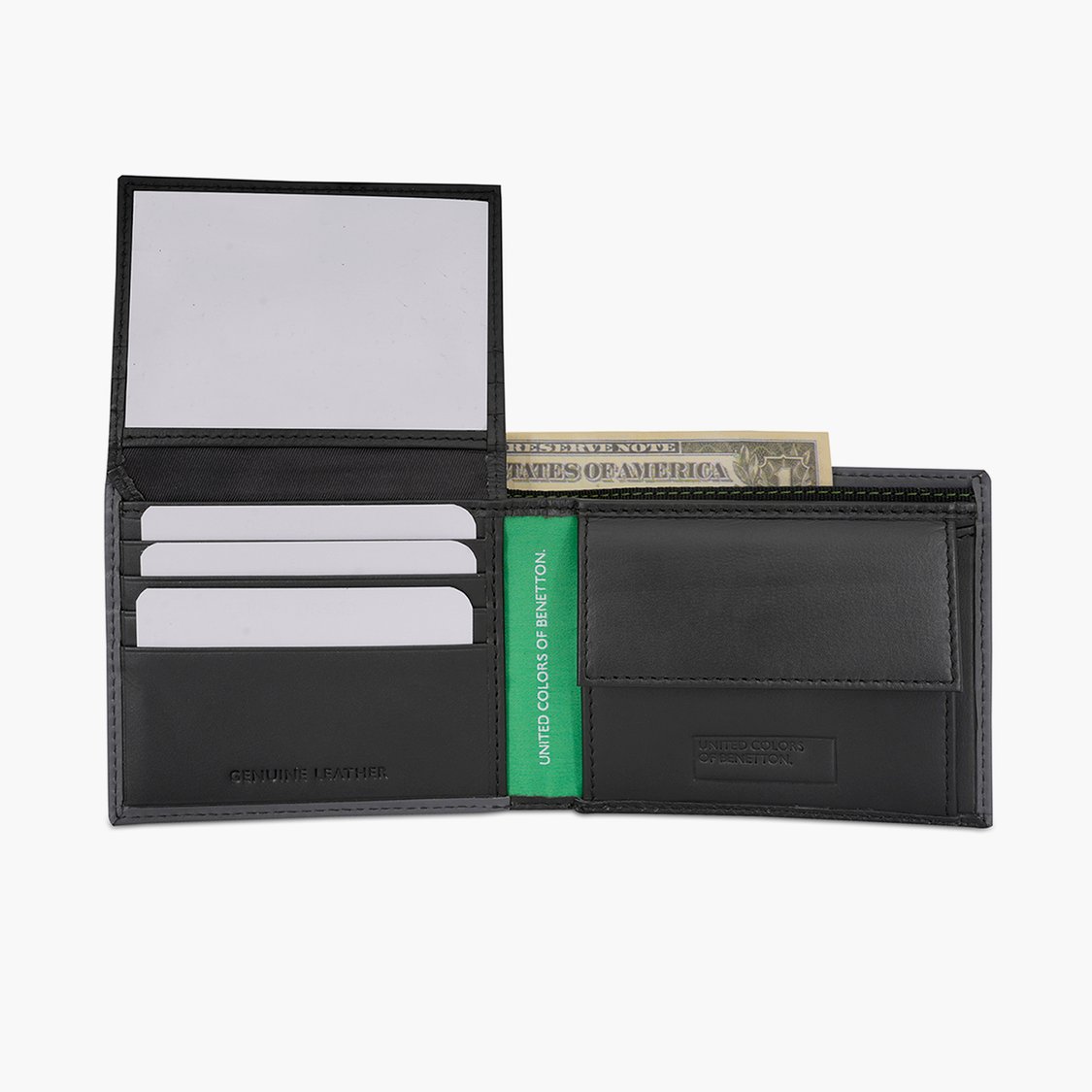 UNITED COLORS OF BENETTON Leather Bi-Fold Wallet