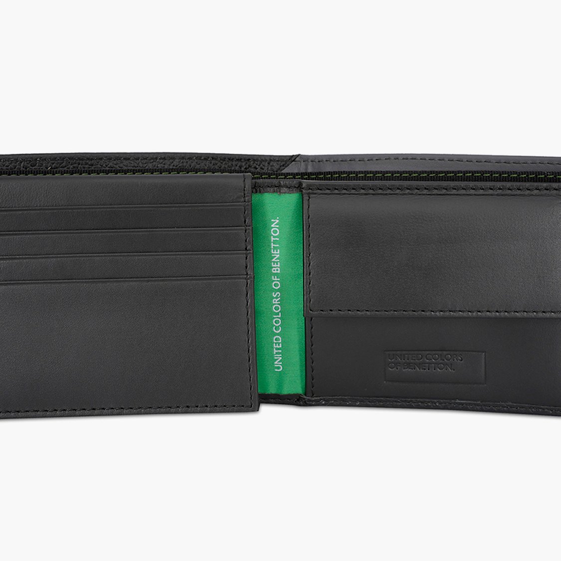 UNITED COLORS OF BENETTON Leather Bi-Fold Wallet