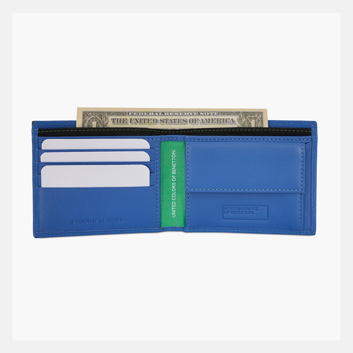 UNITED COLORS OF BENETTON Leather Bi-Fold Wallet