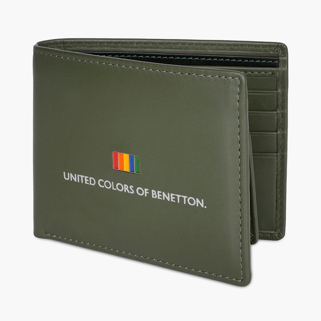 UNITED COLORS OF BENETTON Printed Leather Bi-Fold Wallet