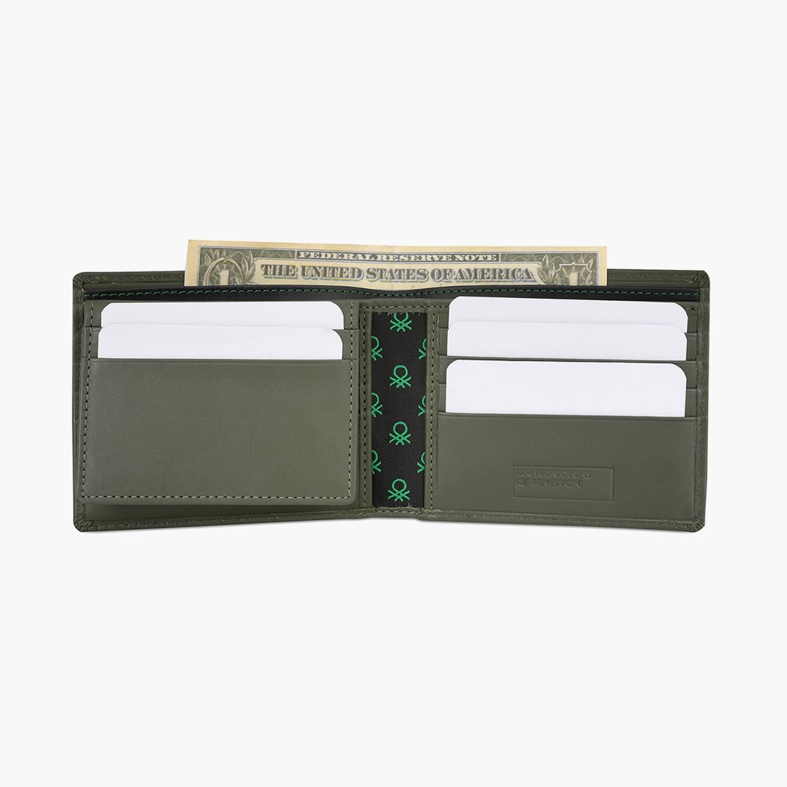 UNITED COLORS OF BENETTON Printed Leather Bi-Fold Wallet