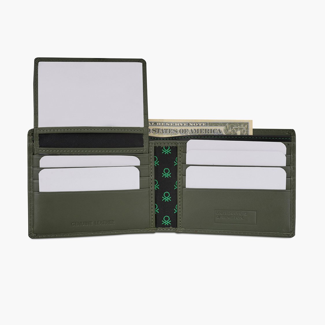 UNITED COLORS OF BENETTON Printed Leather Bi-Fold Wallet
