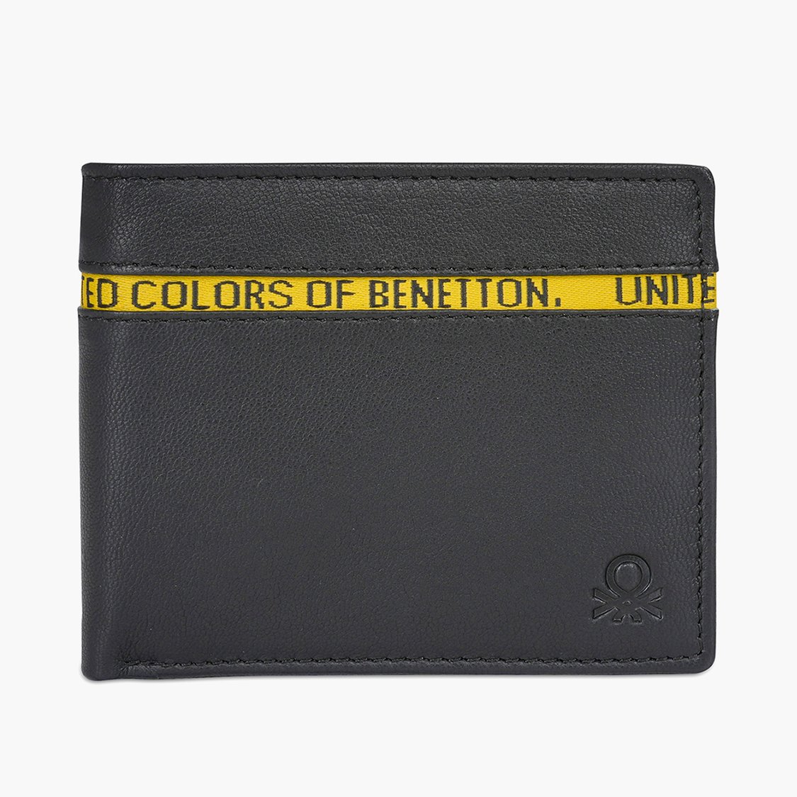 UNITED COLORS OF BENETTON Men Tape-Detailed Leather Bi-Fold Wallet