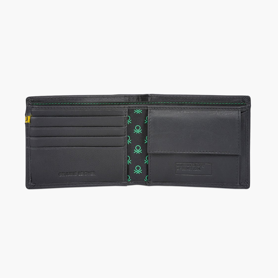 UNITED COLORS OF BENETTON Men Tape-Detailed Leather Bi-Fold Wallet