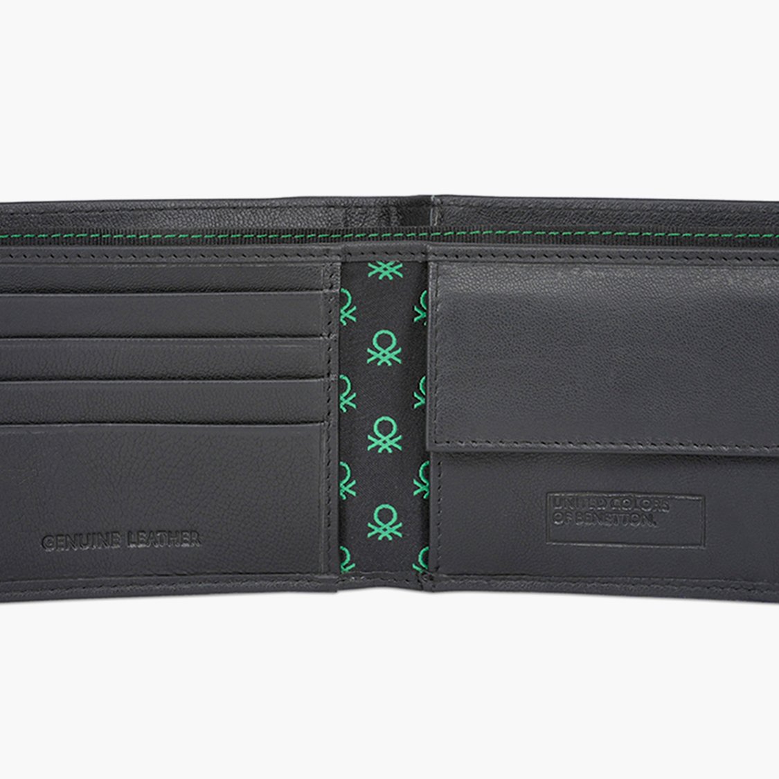 UNITED COLORS OF BENETTON Men Tape-Detailed Leather Bi-Fold Wallet