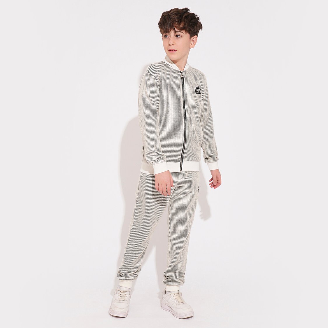 Buy JACK JONES JUNIOR Boys Striped Sweat Jacket from JACK