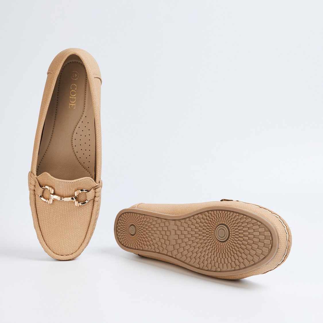 CODE Women Metal Embellished Loafers