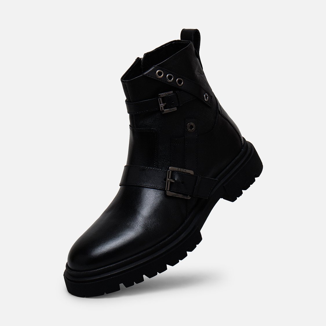 EZOK Men Buckle Detail Combat Boots