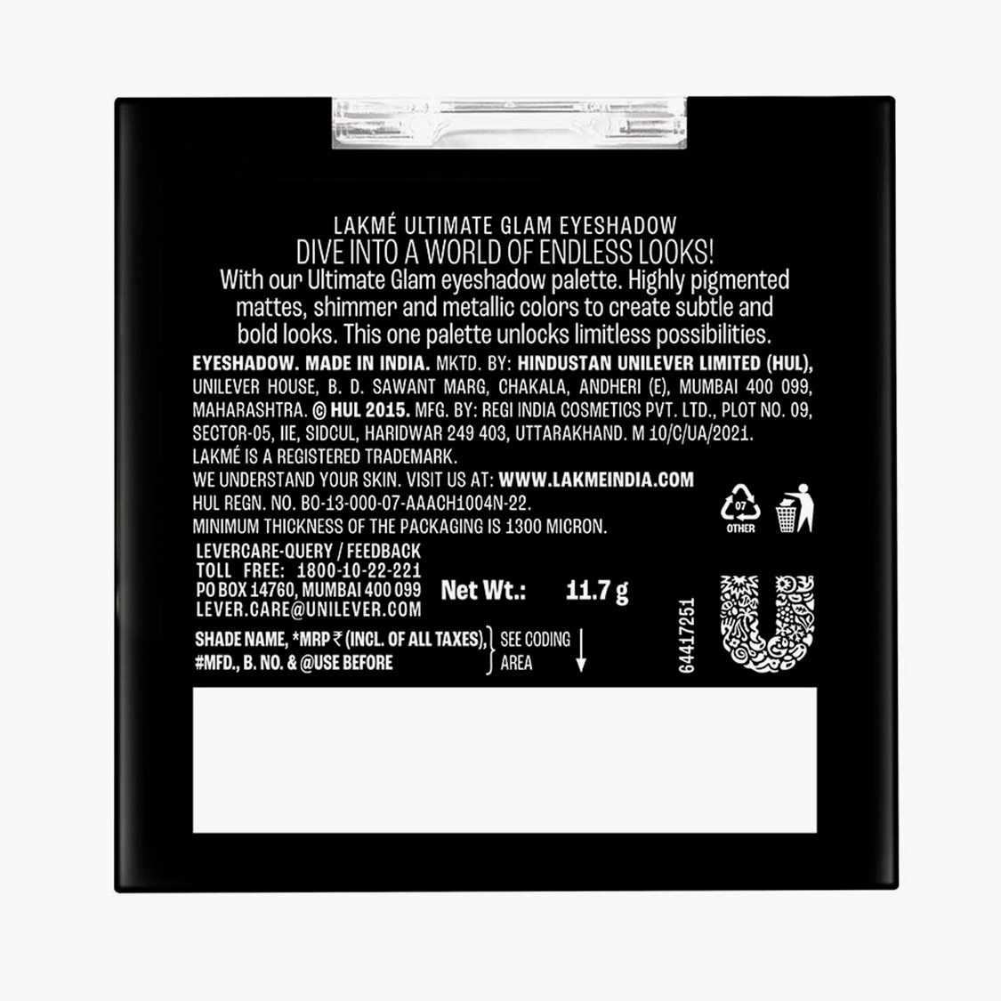 LAKME Ultimate Glam Eyeshadow - Blush Bloom - 11.7g