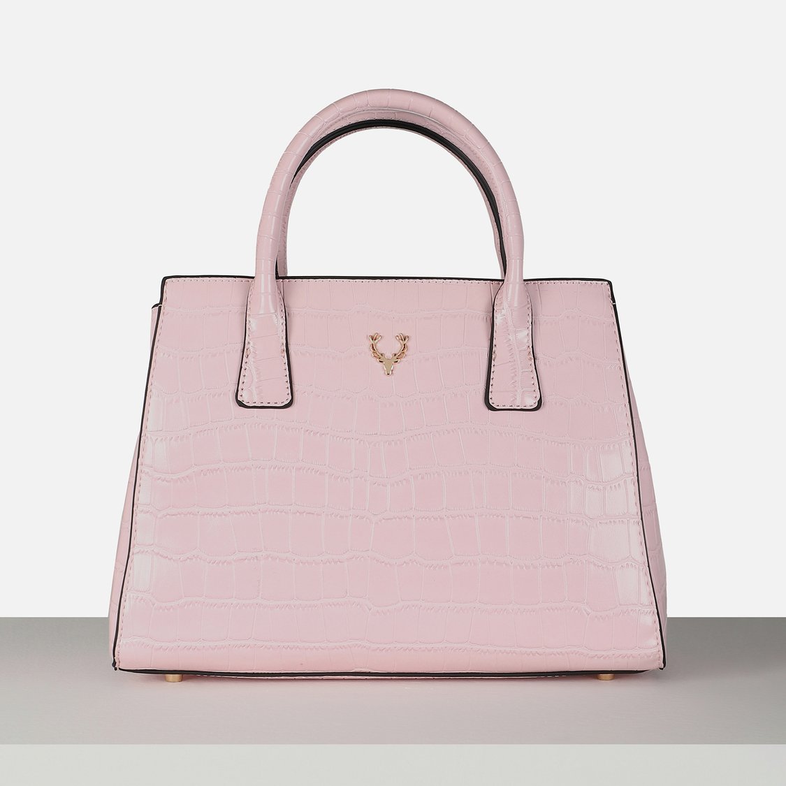 ALLEN SOLLY Croc Textured Handheld Bag