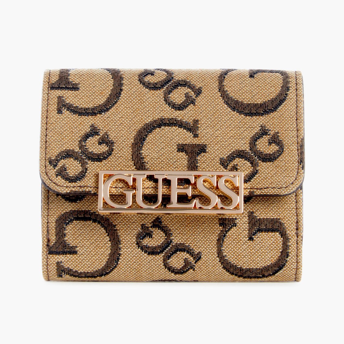 GUESS Carrboro Jacquard Flap Wallet
