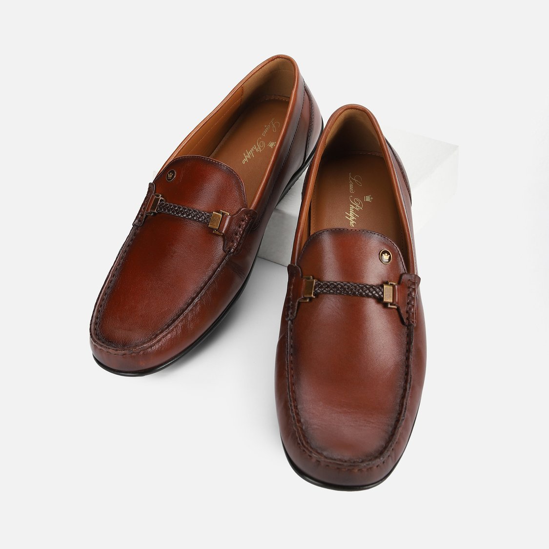 LOUIS PHILIPPE Textured Loafers
