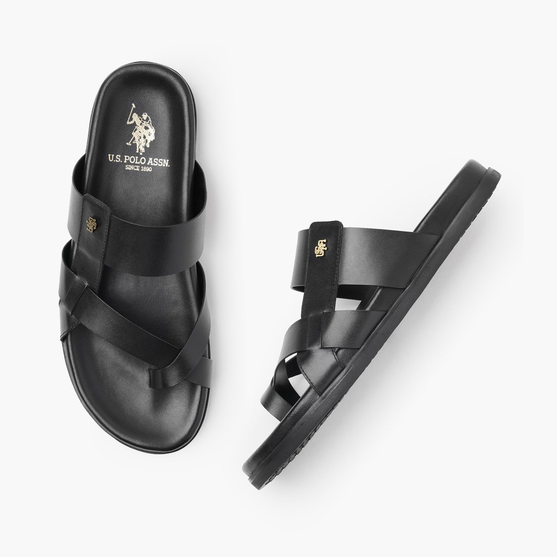 U.S. POLO ASSN. Iker Leather Strap Toe-Ring Sandals