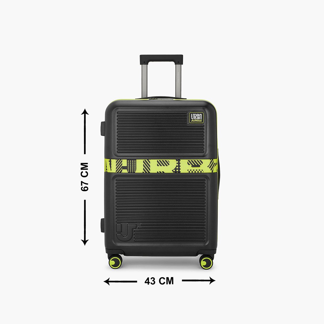 URBAN JUNGLE Textured Medium Trolley Bag - 68 L