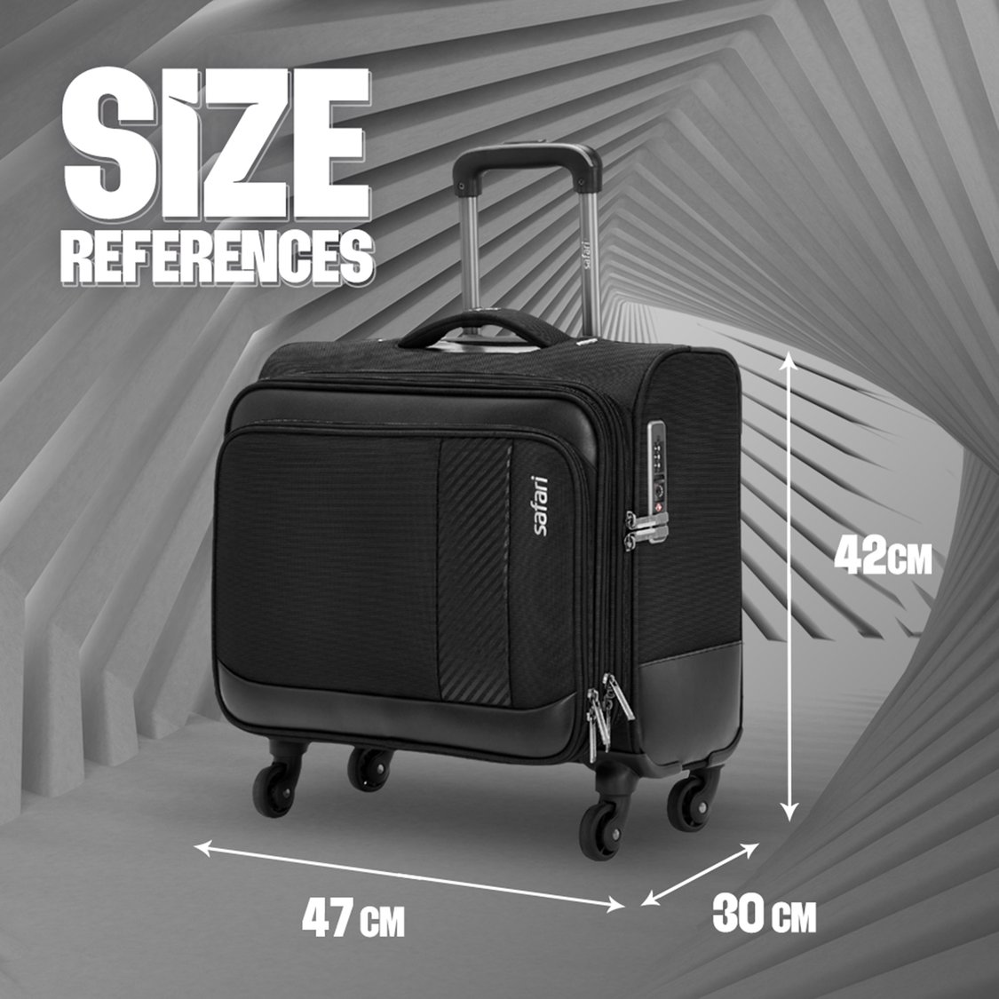 SAFARI Ascent Overnighter Laptop Trolley Bag - 53.8L