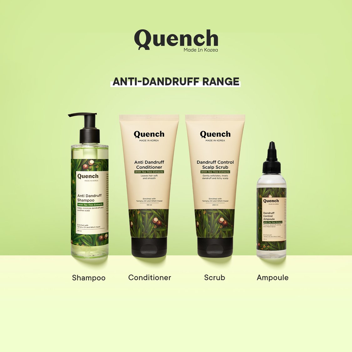 QUENCH Dandruff Control Scalp Scrub With Tea Tree Extracts - 200ml