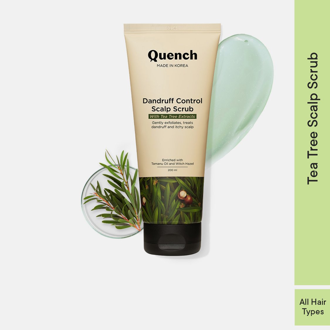QUENCH Dandruff Control Scalp Scrub With Tea Tree Extracts - 200ml