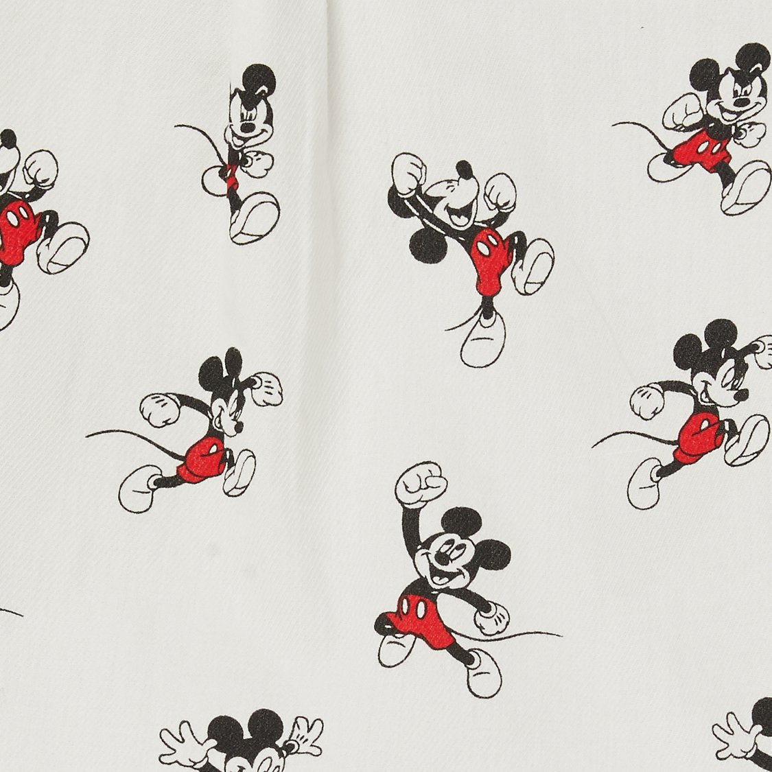 JUNIORS Mickey Mouse Print Shirt with Bow