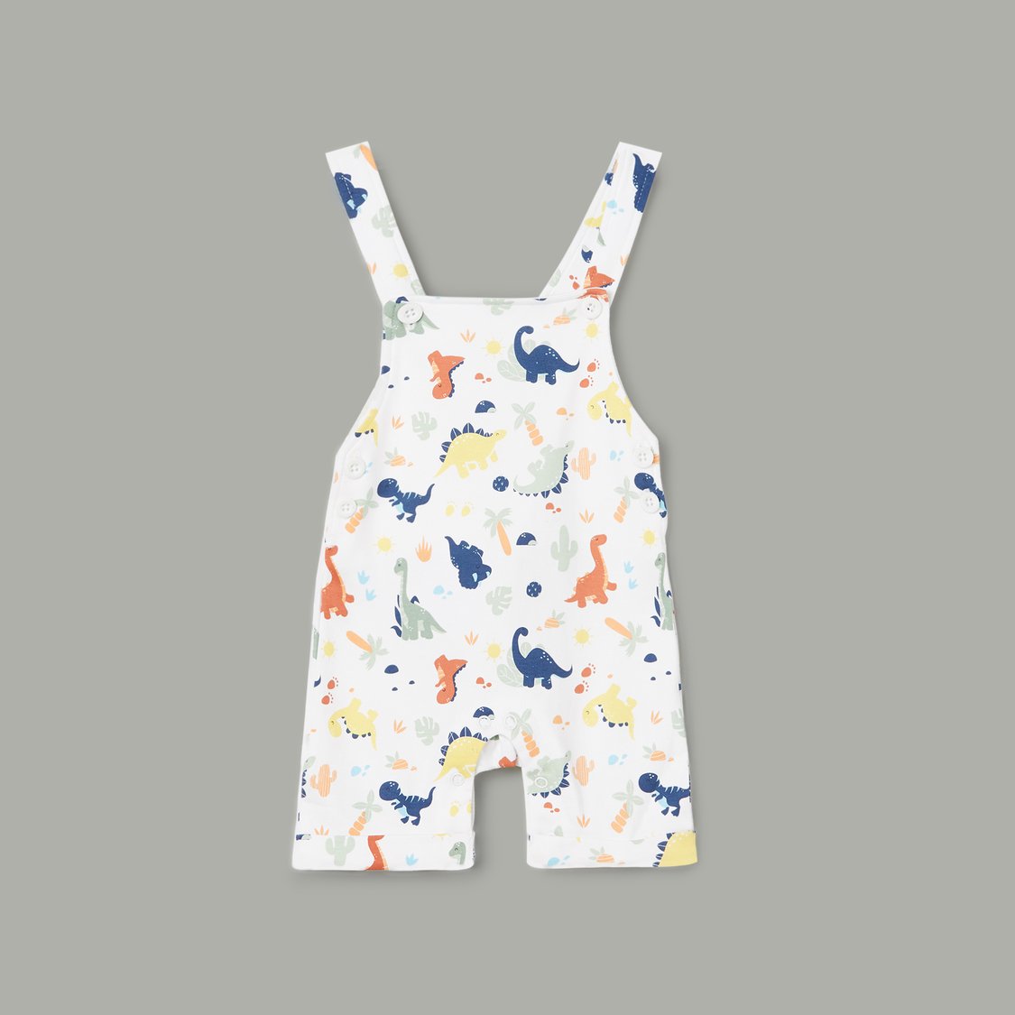 JUNIOR BABY Printed Dungarees with T-shirt