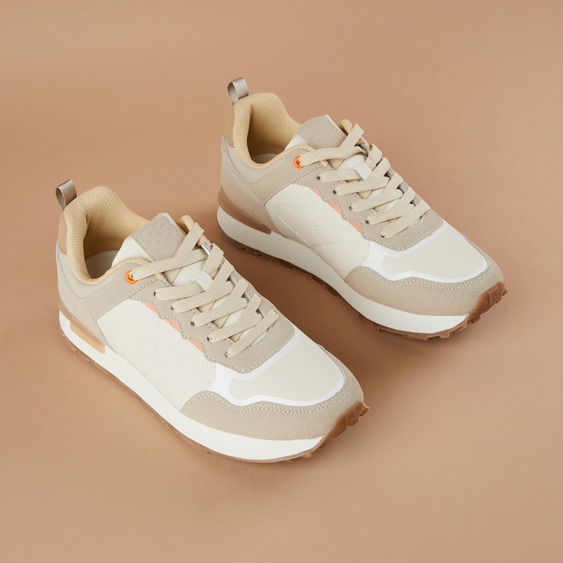 Buy GINGER Colourblock Low Top Sneakers from Ginger at just INR 1999.0