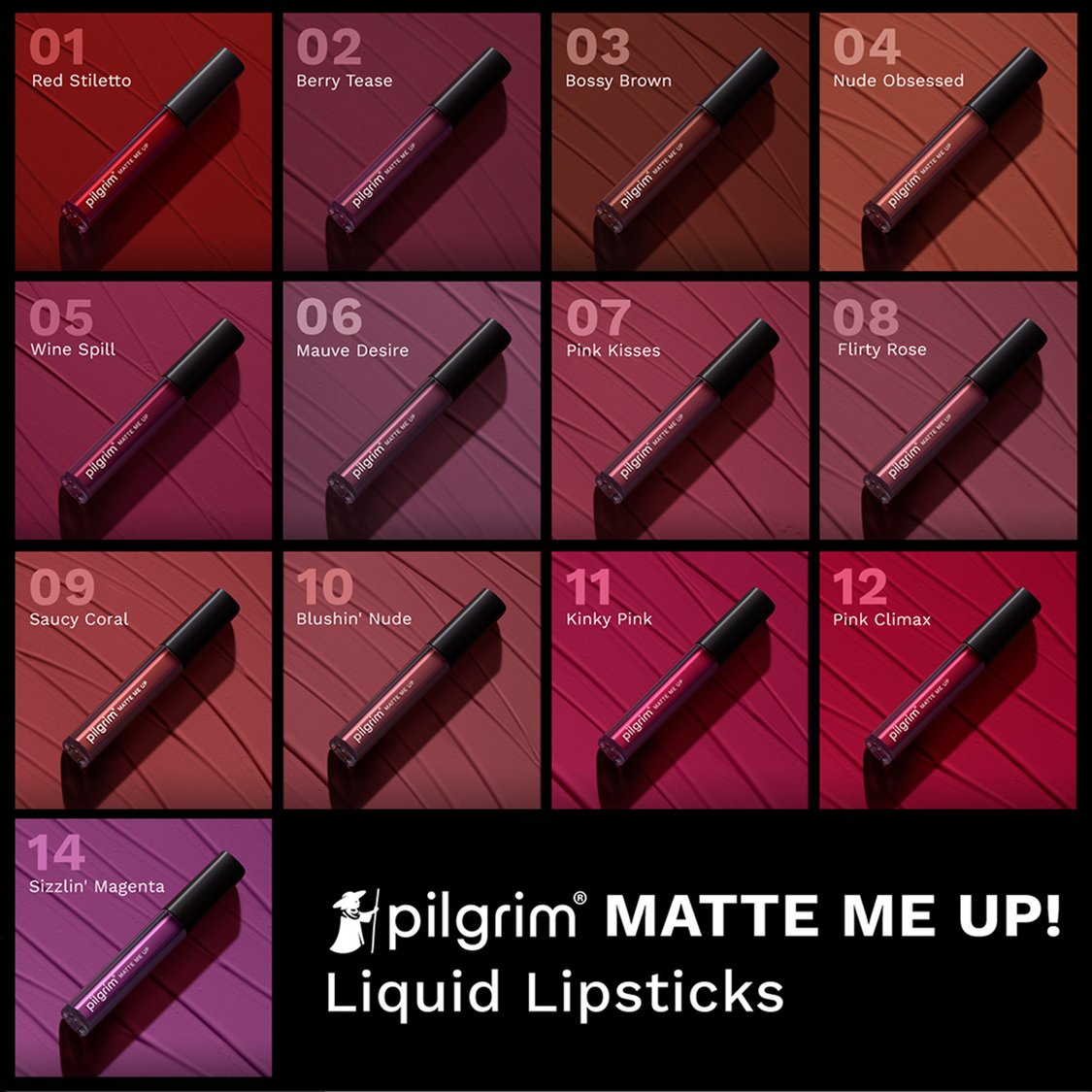 Buy PILGRIM Matte Me Up Liquid Lipstick Dark Seduction 3ml