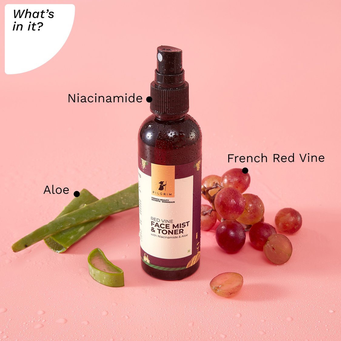 PILGRIM Red Vine Face Mist & Toner - 100ml