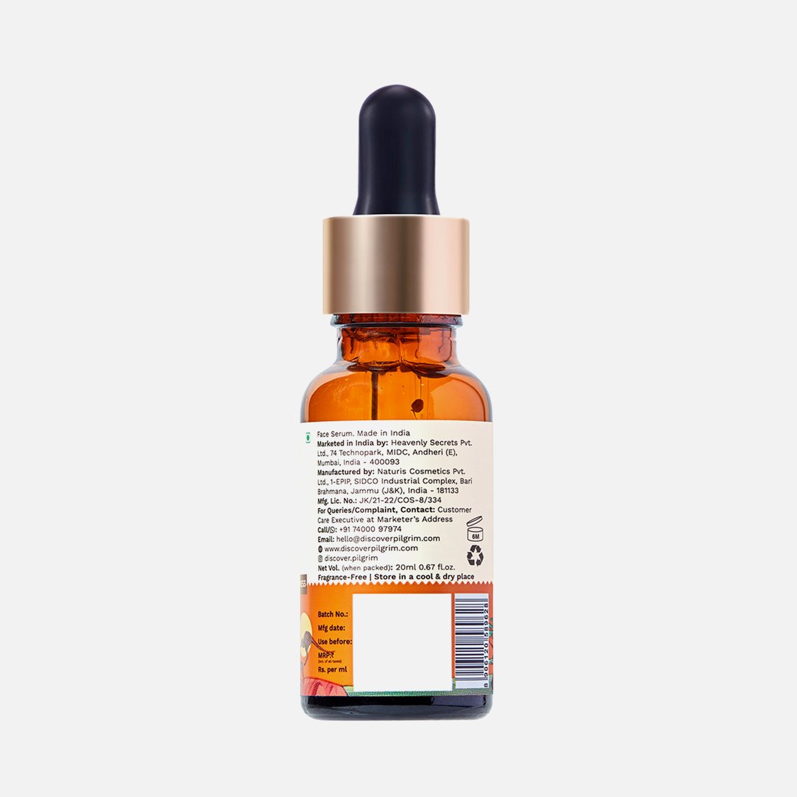 PILGRIM 15 Percent Vitamin C Face Serum - 20ml