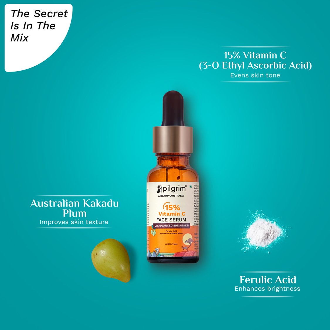 PILGRIM 15 Percent Vitamin C Face Serum - 20ml