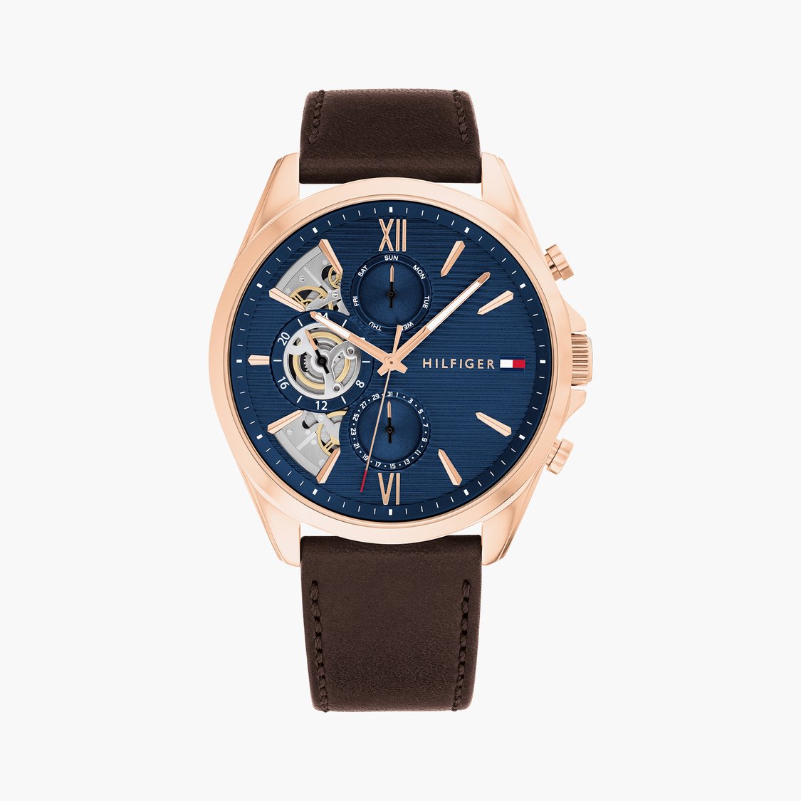Buy TOMMY HILFIGER Baker Leather Strap Multifunction Watch